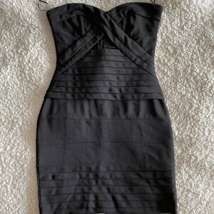 Tobi Strapless cutout bandage dress